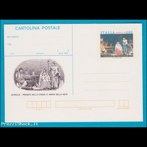 1985 cartolina postale Natale