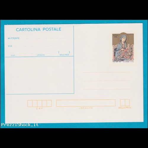1984 cartolina postale Natale