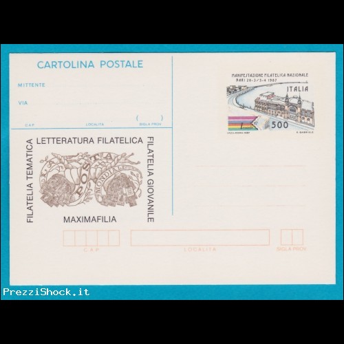 1987 cartolina postale Levante 1987