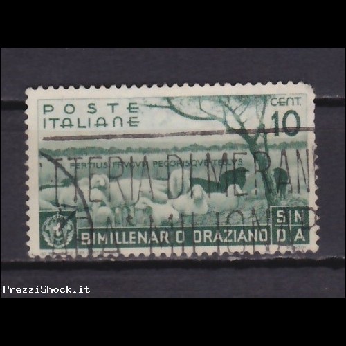 1936 - bimillenario nascita Orazio - cent 10 - USATO