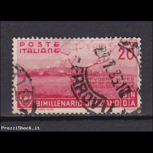 1936 - bimillenario nascita Orazio - cent 20 - USATO