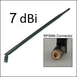 Antenna RP-SMA Wifi 7 dBi omnidirezionale 17 cm