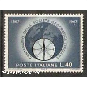 1967 - SOCIETA' GEOGRAFICA ITALIANA - MNH