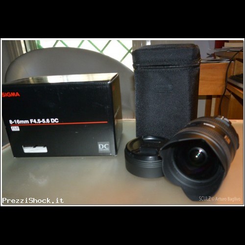 Grandangolo Sigma  Nikon 8-16 F/4,5-5,6 Dc