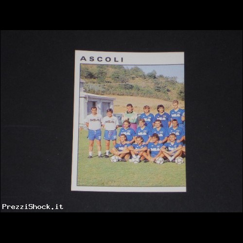 ALBUM FIGURINE STICKER PANINI 91/92 N.18 ASCOLI SQUADRA SX