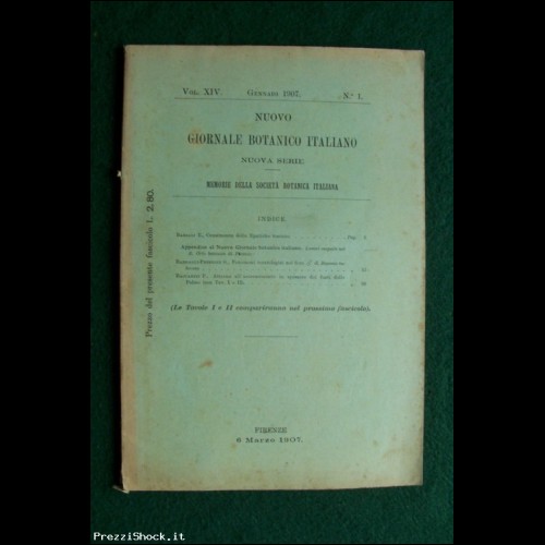 Nuovo Giornale Botanico Italiano - Vol. XIV - Gennaio 1907