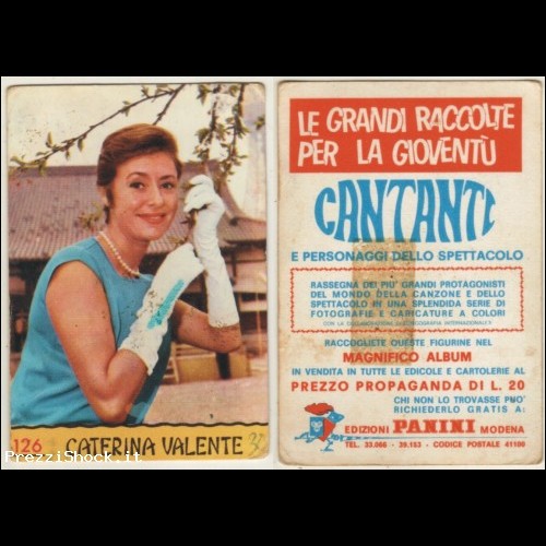 Figurine PANINI - CANTANTI 1968 - 126 Caterina Valente