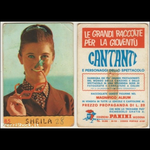 Figurine PANINI - CANTANTI 1968 - 85 Sheila