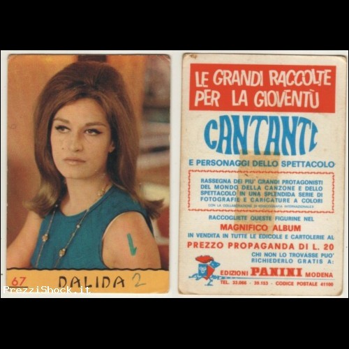 Figurine PANINI - CANTANTI 1968 - 67 Dalida
