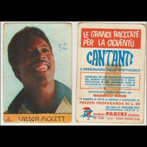 Figurina PANINI - CANTANTI 1968 - 8 Wilson Pickett