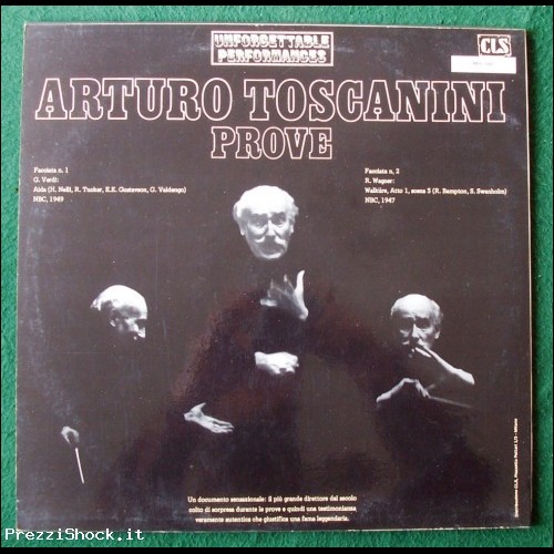 ARTURO TOSCANINI - PROVE - Walküre 1947 & Aida 1949 - LP 33
