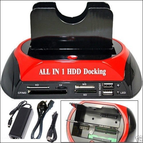 DOCKING STATION HARD DISK 3,5 2,5 SATA IDE 2 HD HDD BOX CASE