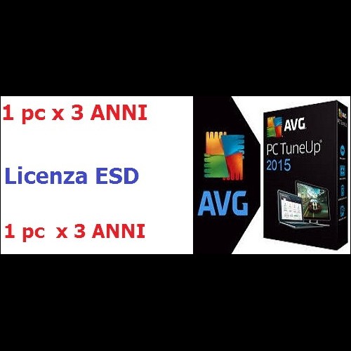 	 AVG PCTuneUp 2015 1 Pc x 3 Anni - Licenza ESD