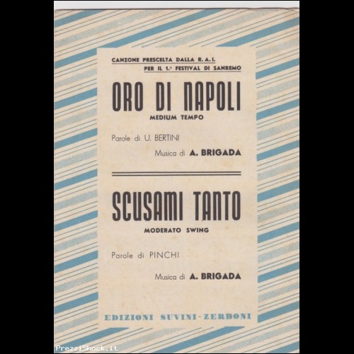 1951 spartito - oro di Napoli - scusami tanto SWING