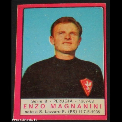 ALBUM FIGURINE STICKER PANINI 1967/68 MAGNANINI PERUGIA REC