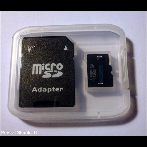 MICRO SD CON ADATTATORE  32 GB CLASSE 10