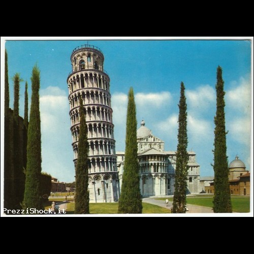 Cartolina " PISA - Torre e Abside del Duomo "  Non viaggiata