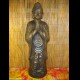 Buddha in piedi e mani giunte in terracotta decorata 