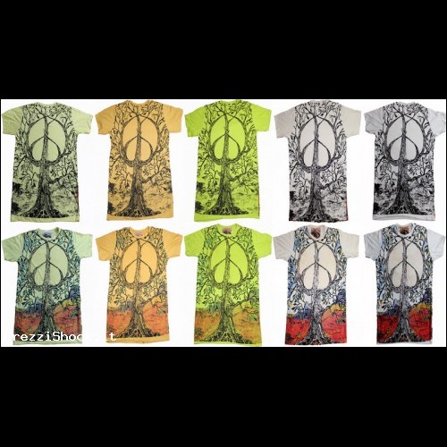 Tree of peaceT-shirt vintage anni 60 maniche corte