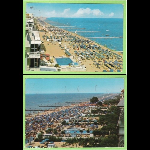 JESOLO LIDO - spiaggia 2 cartoline - VG