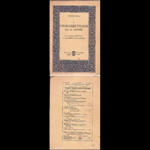 E. BAJLA IL CONSIGLIERE D'IGIENE PER LA GIOVENTU' - 1933