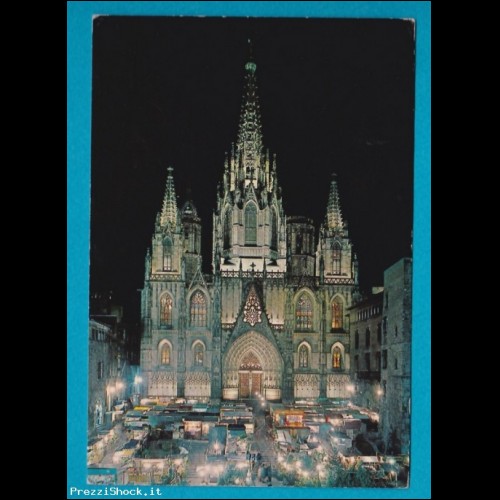 Spagna - Catalua Barcelona - Cattedrale di notte - VG