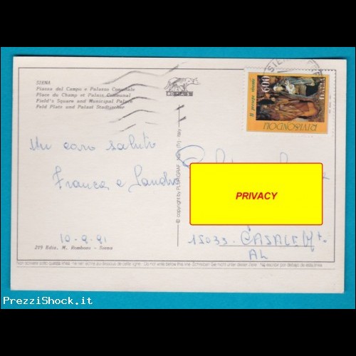 1991 presepio vivente Rivisondoli - storia postale