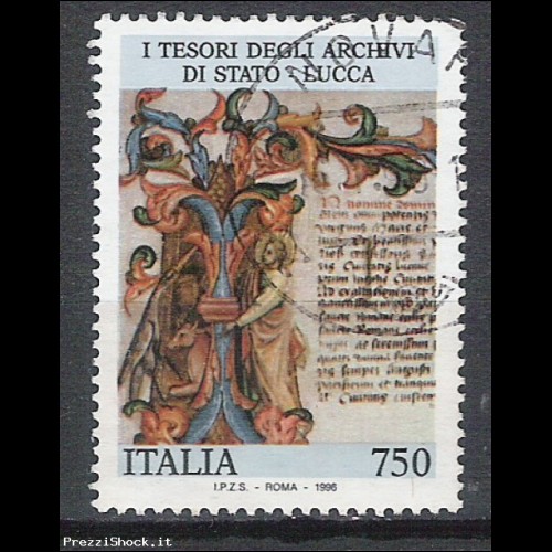 1996 - archivi di Stato Lucca - Sassone 2199 usato