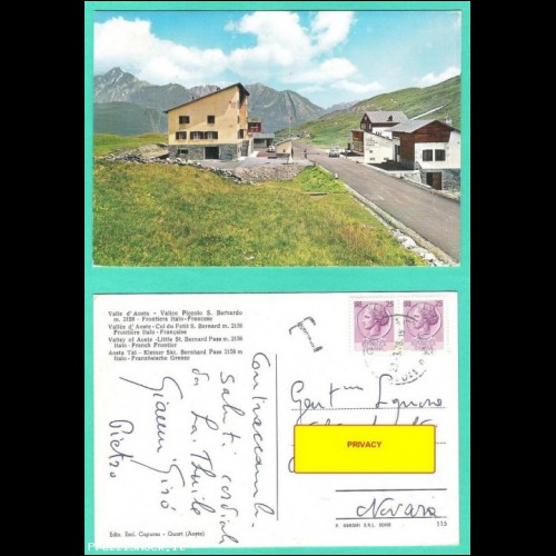 PICCOLO S. BERNARDO - Aosta - frontiera Francese - VG