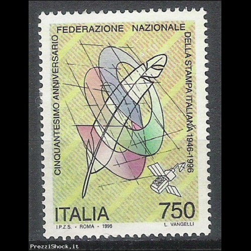 1996 anniversario stampa Italiana - Sassone 2207 usato