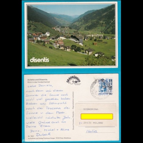 Svizzera GR Grisons -  Disentis - veduta