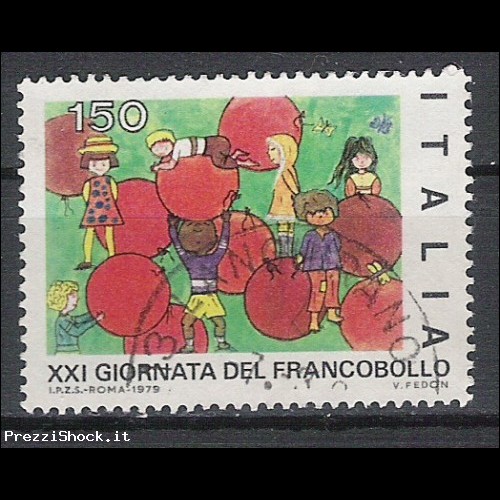 1979 - giornata del francobollo - Sassone 1484 usato