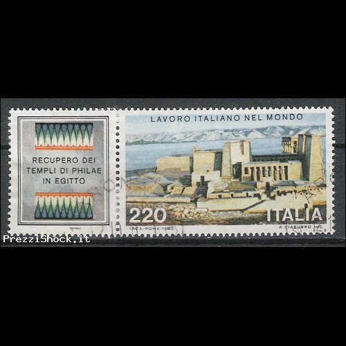 1980 Lavoro italiano nel mondo Sassone 1494 USATO appendice