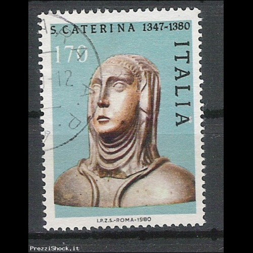 1980 - Santa Caterina da Siena Sassone 1491 USATO 