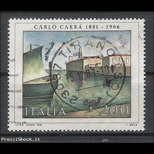 1981 - Arte Carlo Carr - Sassone 1571 - USATO
