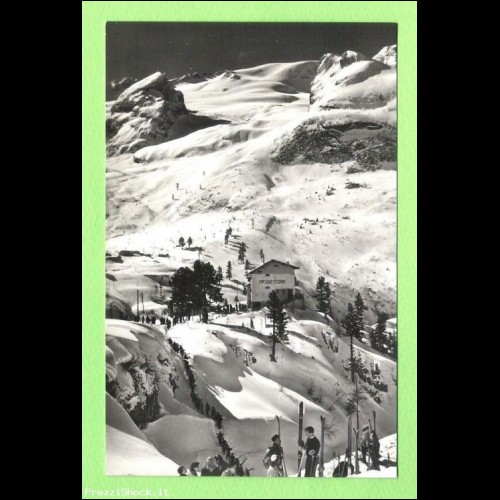 Rifugio Fedaia Trento neve sciatori sci ski - FP VG 1957
