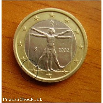 MONETA DA 1 EURO  ITALIA SENZA FIRMA -