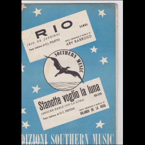 1950 spartito - Rio SAMBA - Stanotte voglio la luna BOLERO
