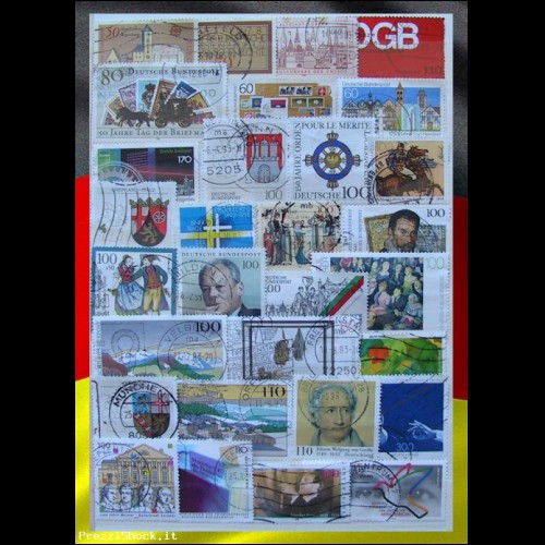 Lotto di 30 Francobolli Briefmarken della Germania D2