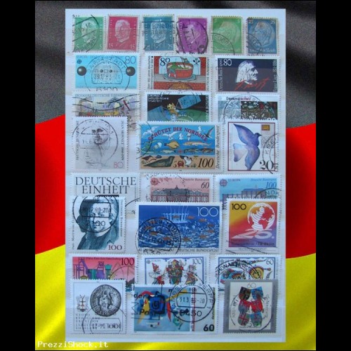 Lotto di 27 Francobolli Briefmarken della Germania D1