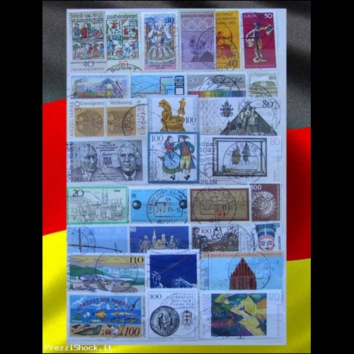 Lotto di 30 Francobolli Briefmarken della Germania D5