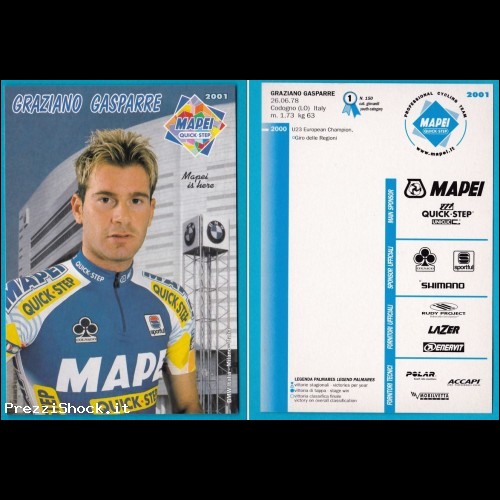 2001 MAPEI ciclismo - GRAZIANO GASPARRE