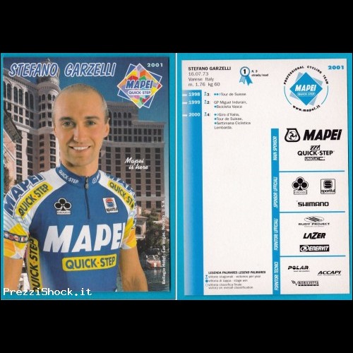 2001 MAPEI ciclismo - STEFANO GARZELLI