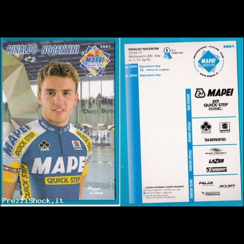 2001 MAPEI ciclismo - RINALDO NOCENTINI