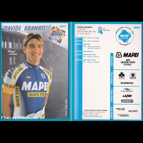 2001 MAPEI ciclismo - DAVIDE BRAMATI