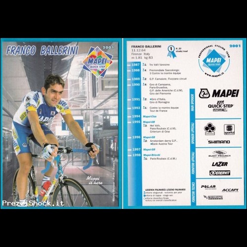 2001 MAPEI ciclismo - FRANCO BALLERINI