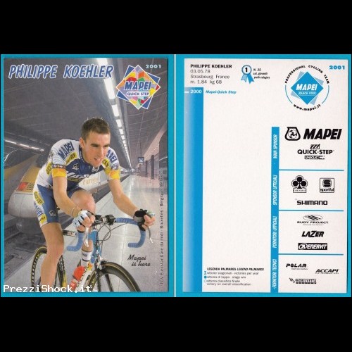 2001 MAPEI ciclismo - PHILIPPE KOEHLER