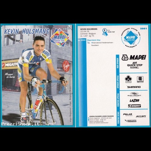 2001 MAPEI ciclismo - KEVIN HULSMANS