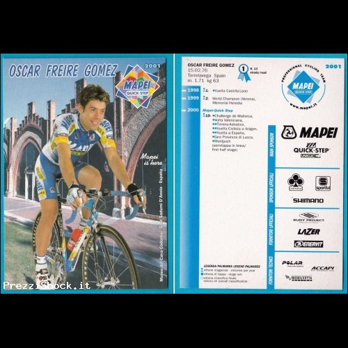 2001 MAPEI ciclismo - OSCAR FREIRE GOMEZ