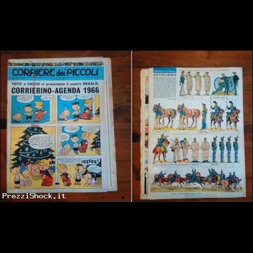 1965 Corriere dei Piccoli n. 52 - figurine artiglieria